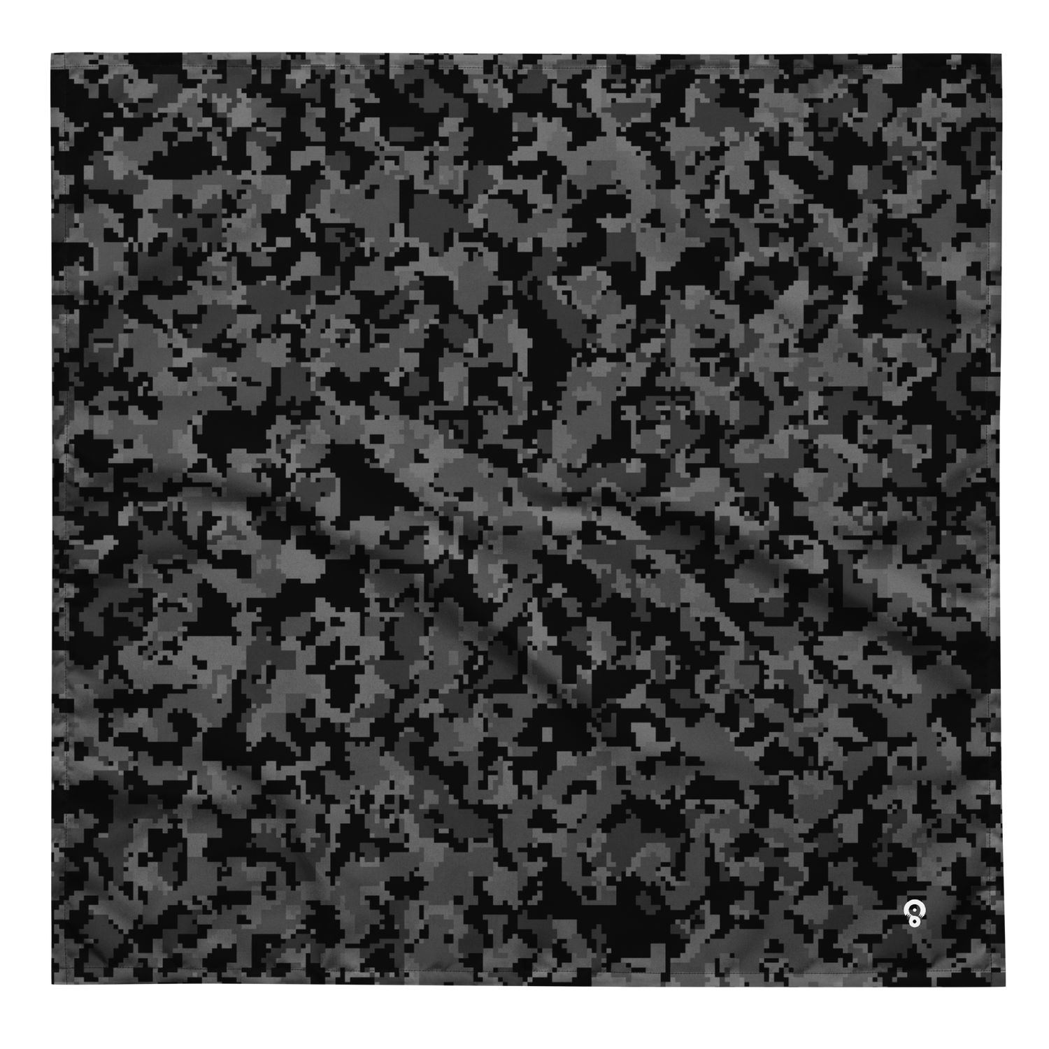 Pixelated camouflage pattern formed by high-density digital fragments and blocky shapes, from the Digita #A design by Scarfhold.