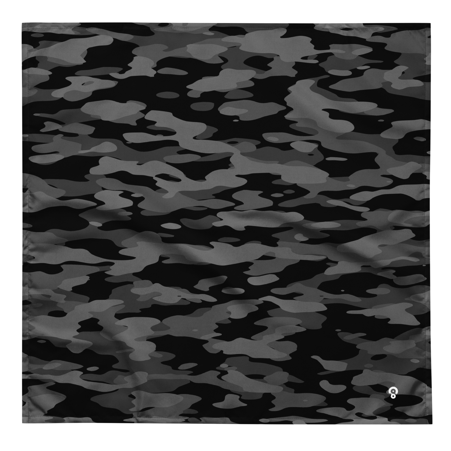 Organic camouflage pattern with fluid, overlapping patches in dark tonal layers, from the Gulf #A design by Scarfhold.