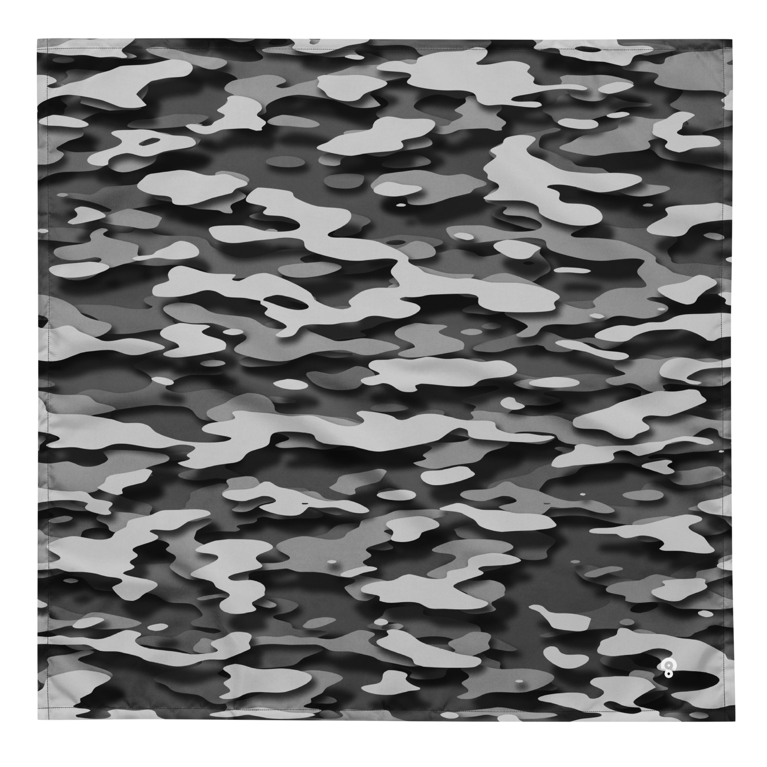 Soft-edged camouflage pattern in tonal contrast, with simplified layered silhouettes from the Gulf #D design by Scarfhold.