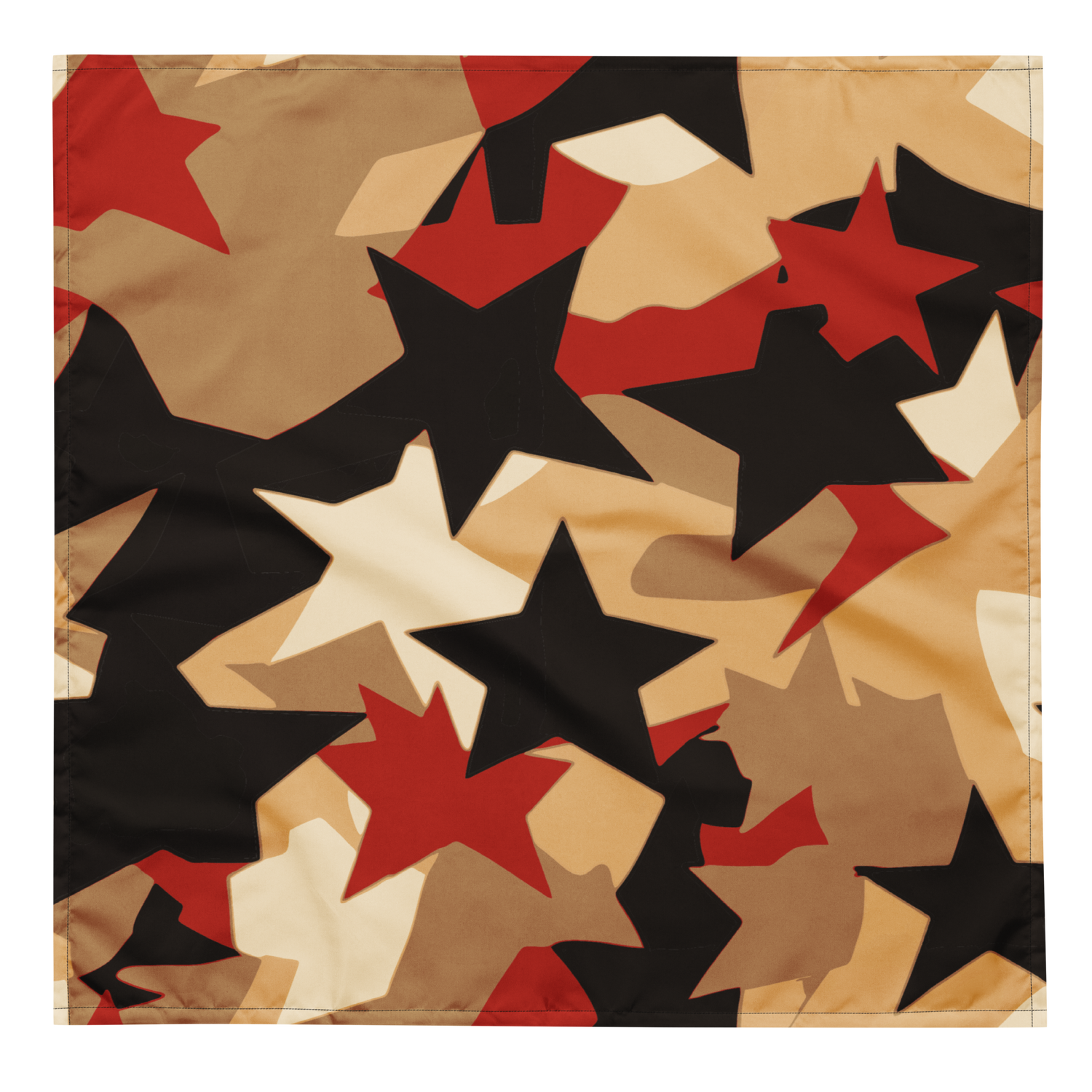 Camouflage pattern with layered star silhouettes arranged in bold, overlapping formations, from the Nigma #A design by Scarfhold.
