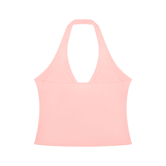 Women’s Ruched Halter Crop Tank Top