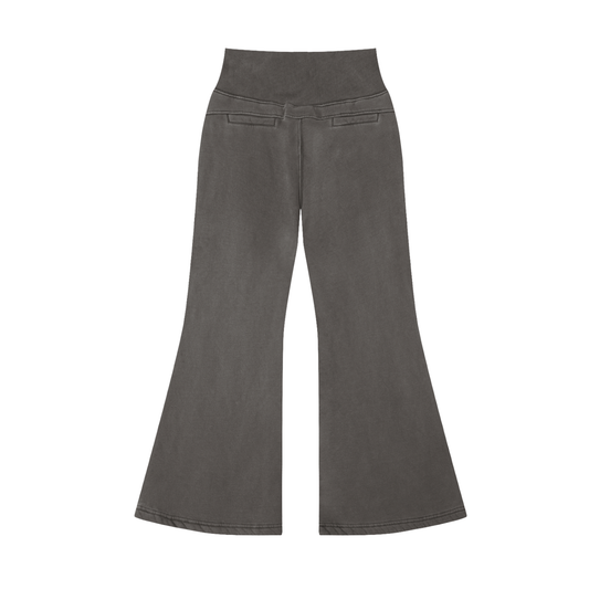 Women’s Vintage-Wash Flared Fleece Pants