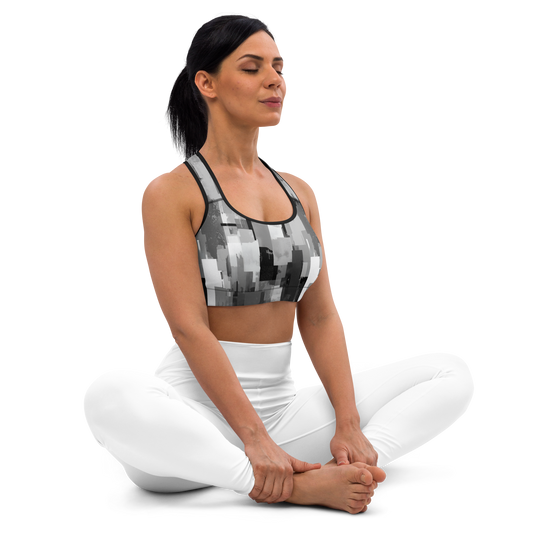 Statique Grey Medium-Support Padded Sports Bra, right side view