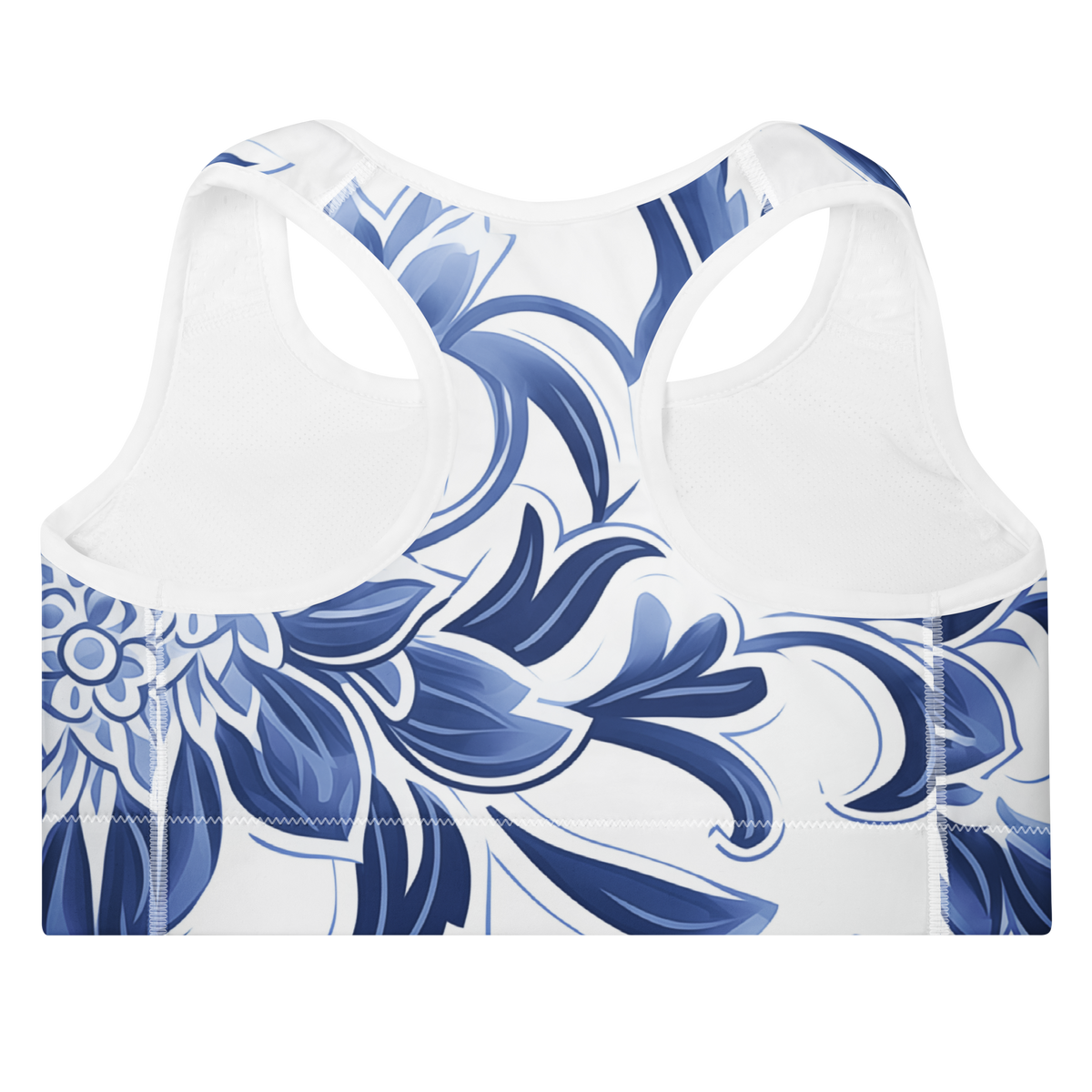 Porcelain Blue Medium-Support Padded Sports Bra, back view