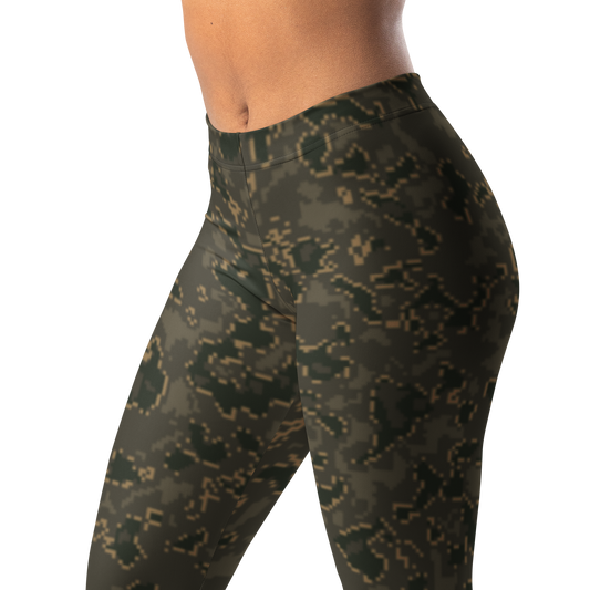 Digita — Cellular Fracture · Woodland mid-rise everyday leggings, waistband and pattern detail.