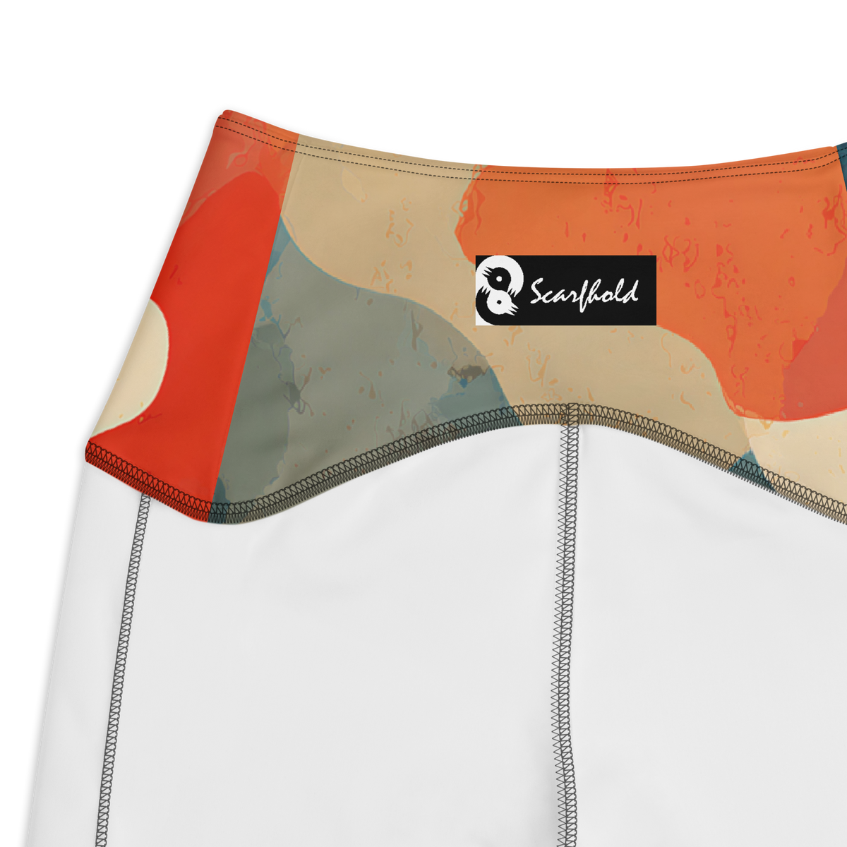 Dripp Tidal Signal camouflage high-waisted pocket leggings, inside-label and construction detail.
