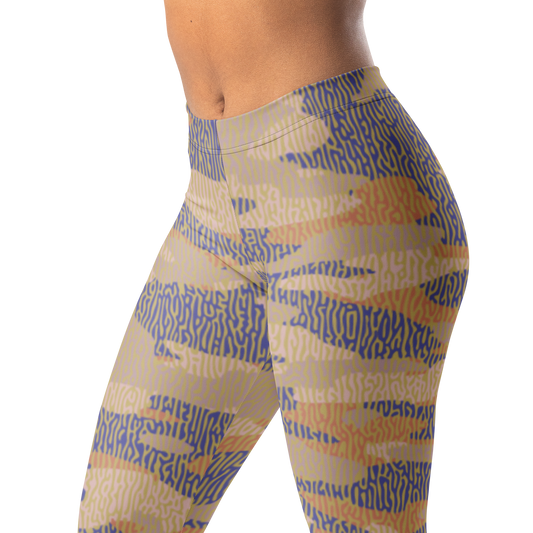 Gulf — Turing · Very Peri · 3 mid-rise everyday leggings, waistband and pattern detail.