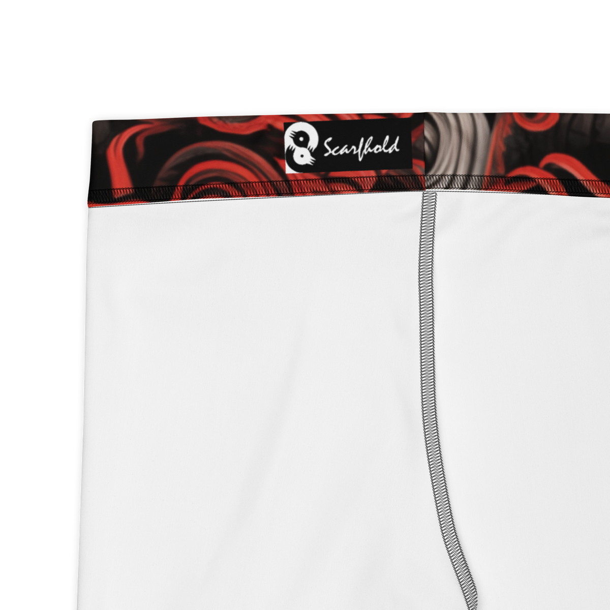 Kirin Scarfhold mid-rise comfort leggings, fabric and construction details.
