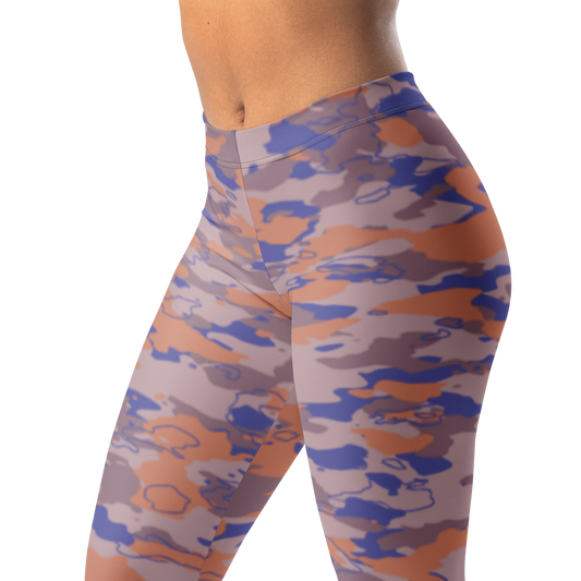 Marsho · Very Peri · 3 mid-rise everyday leggings, waistband and pattern detail.