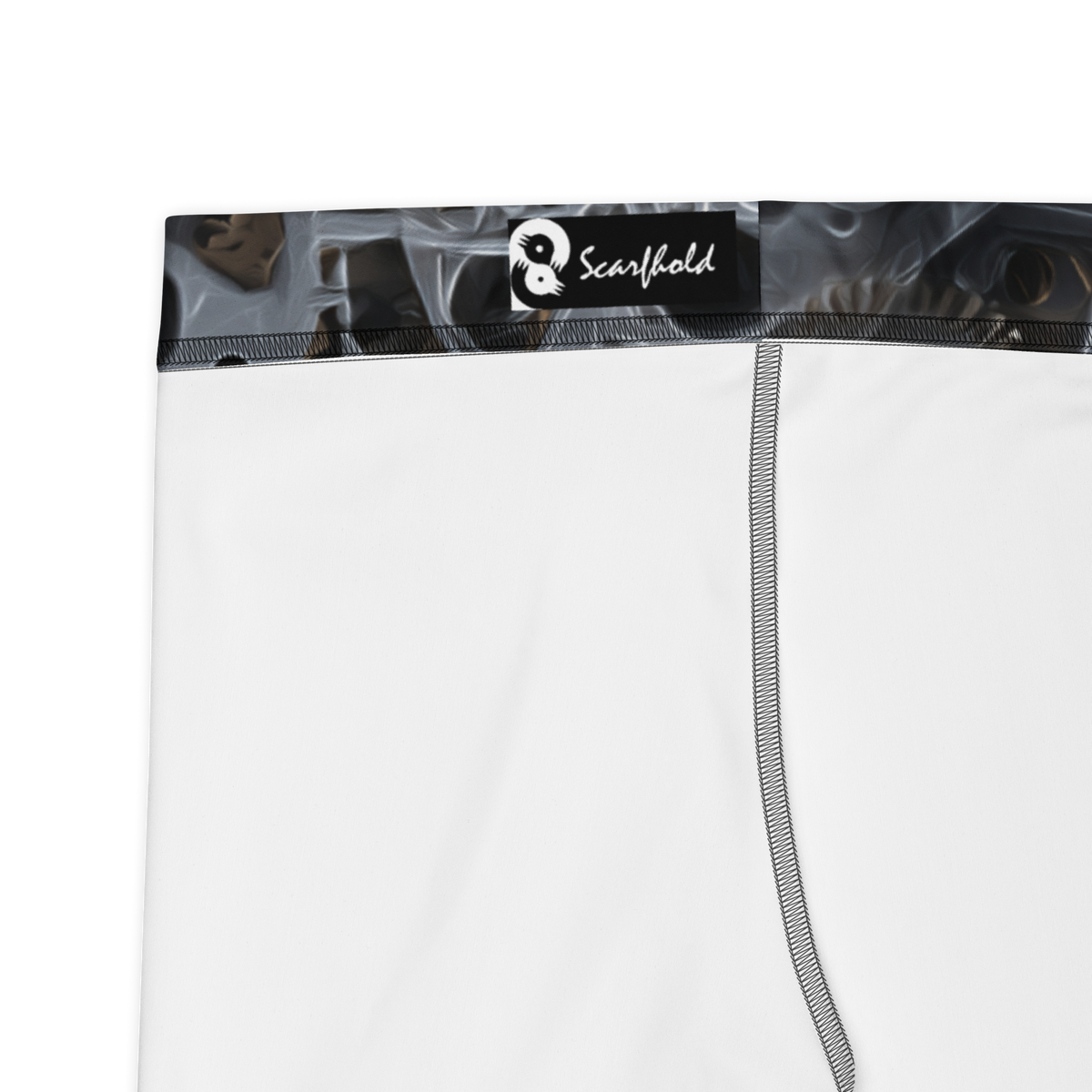 Mechette Grey A1 mid-rise comfort leggings, fabric and construction details.