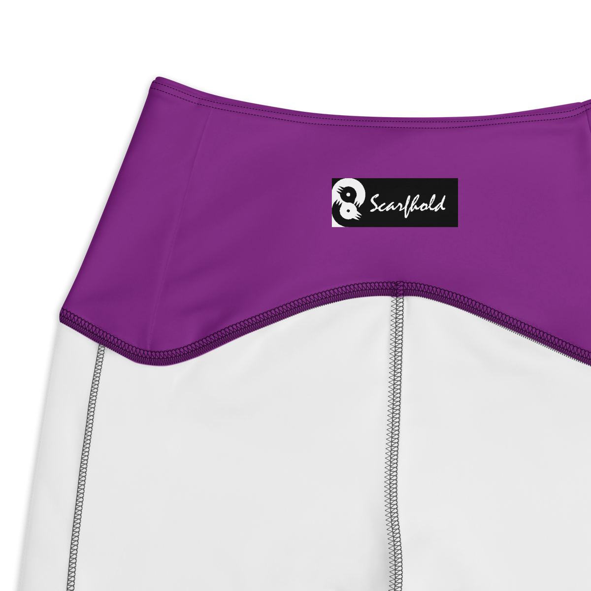 Plain Dahlia high-waisted pocket leggings, inside-label and construction detail.