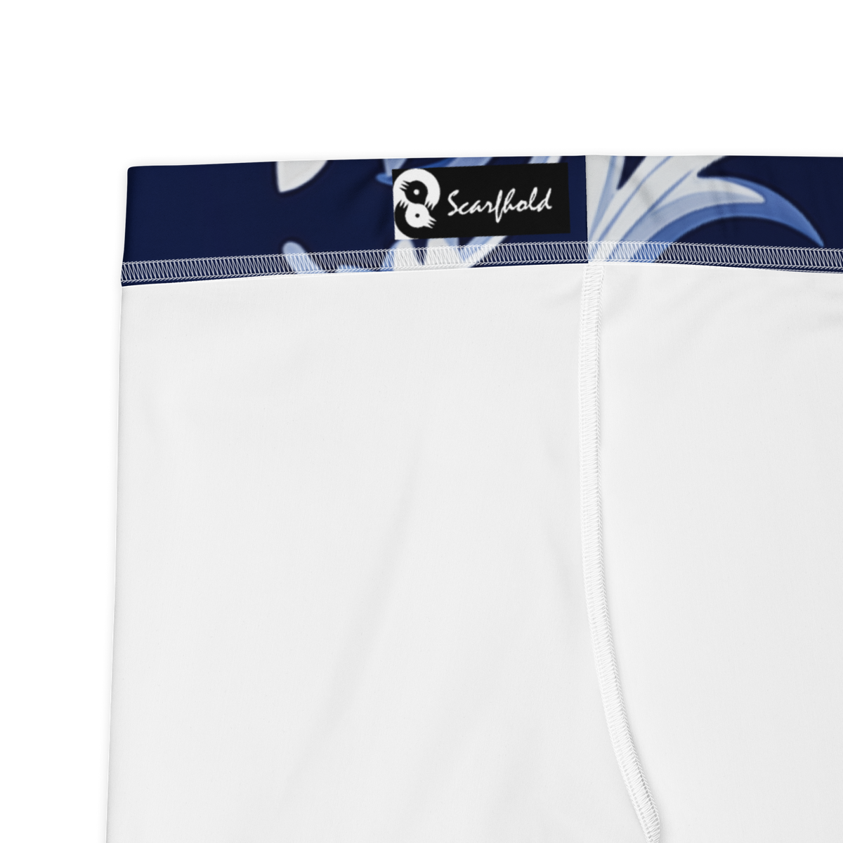 Porcelain Midnight Vine mid-rise comfort leggings, fabric and construction details.