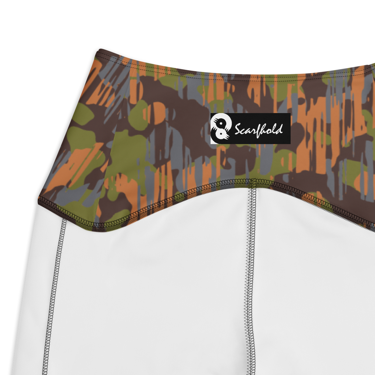 Savannah Fall 5 high-waisted pocket leggings, inside-label and construction detail.