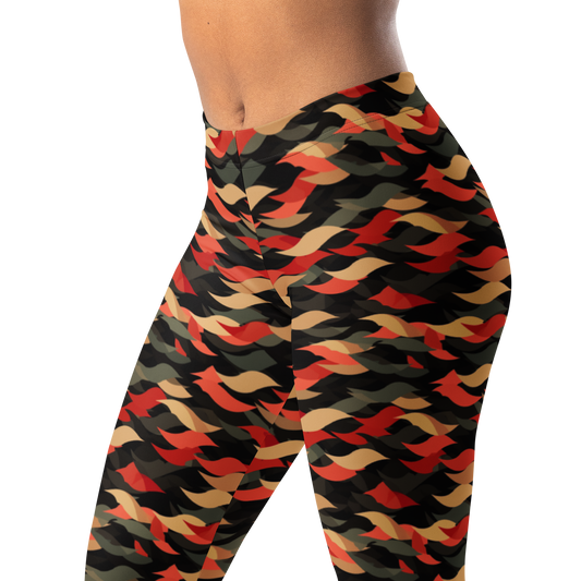 Scale Scarfhold 1 Large-Scale mid-rise comfort leggings, waistband and pattern detail.