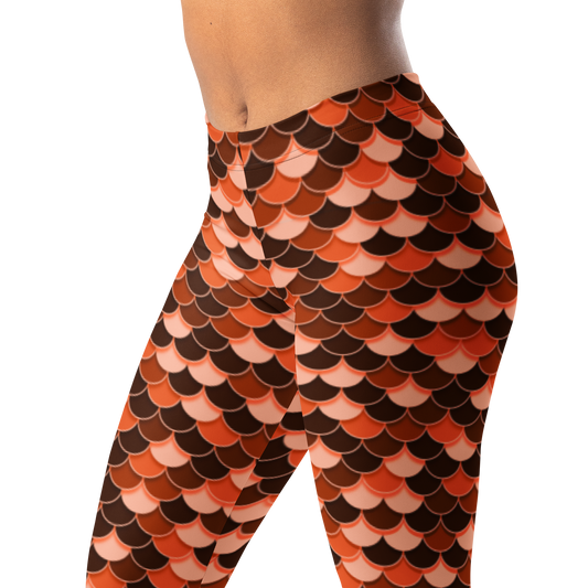 Scallop — Microfield · Dragonfire mid-rise everyday leggings, waistband and pattern detail.