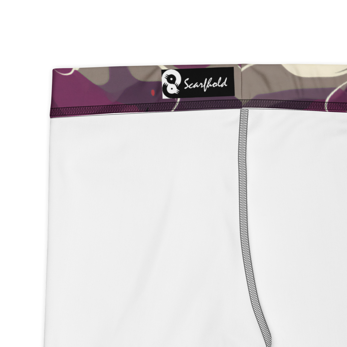 Spatta Burnished Orchid camouflage mid-rise comfort leggings, fabric and construction details.
