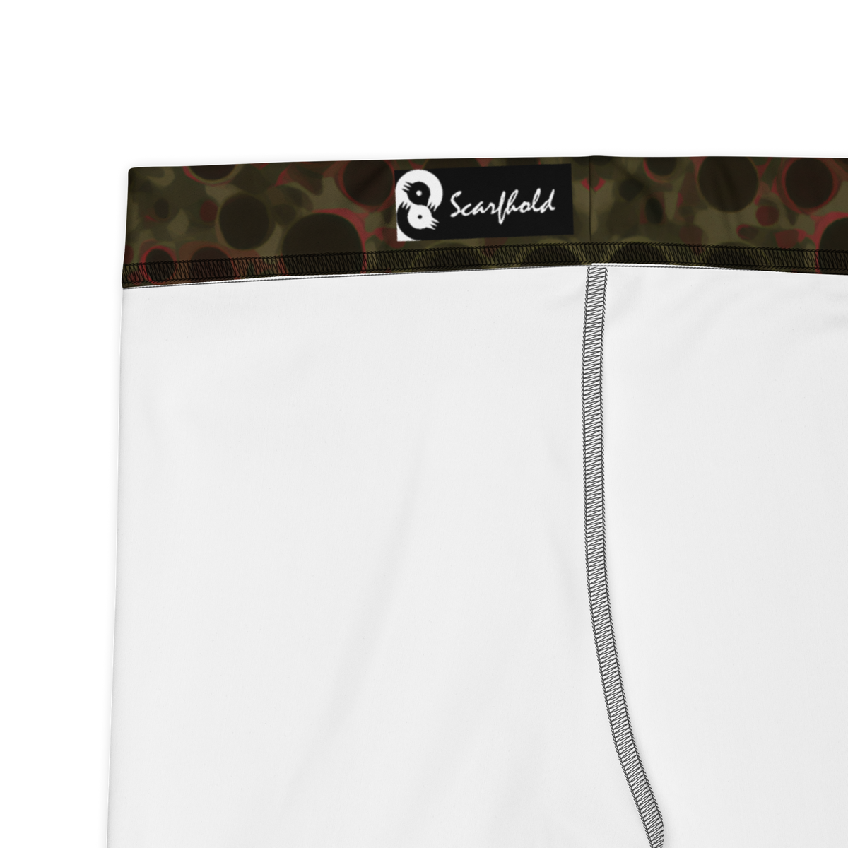 Toadskin Dapple Emberwood mid-rise comfort leggings, fabric and construction details.