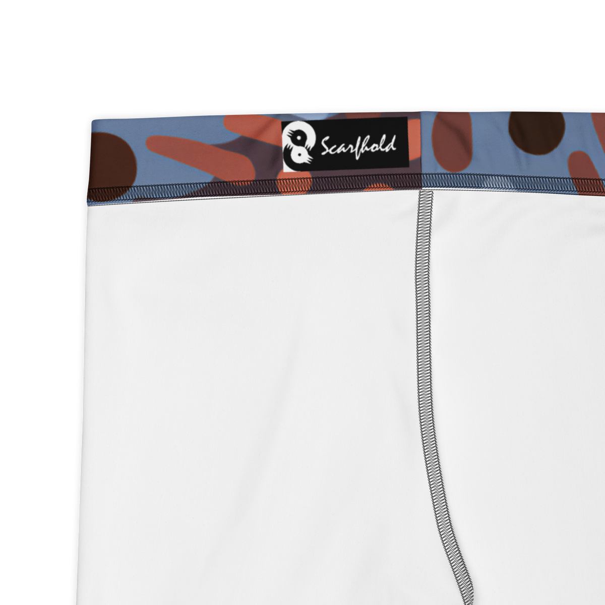 Toadskin Shear Blue Rust mid-rise comfort leggings, fabric and construction details.