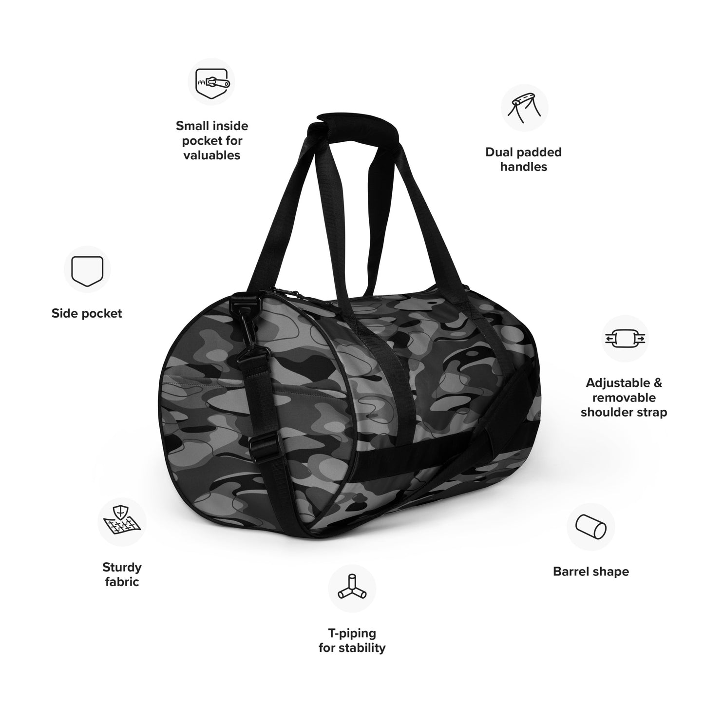 TIDEWAY BLACK #A1 DUFFEL BAG