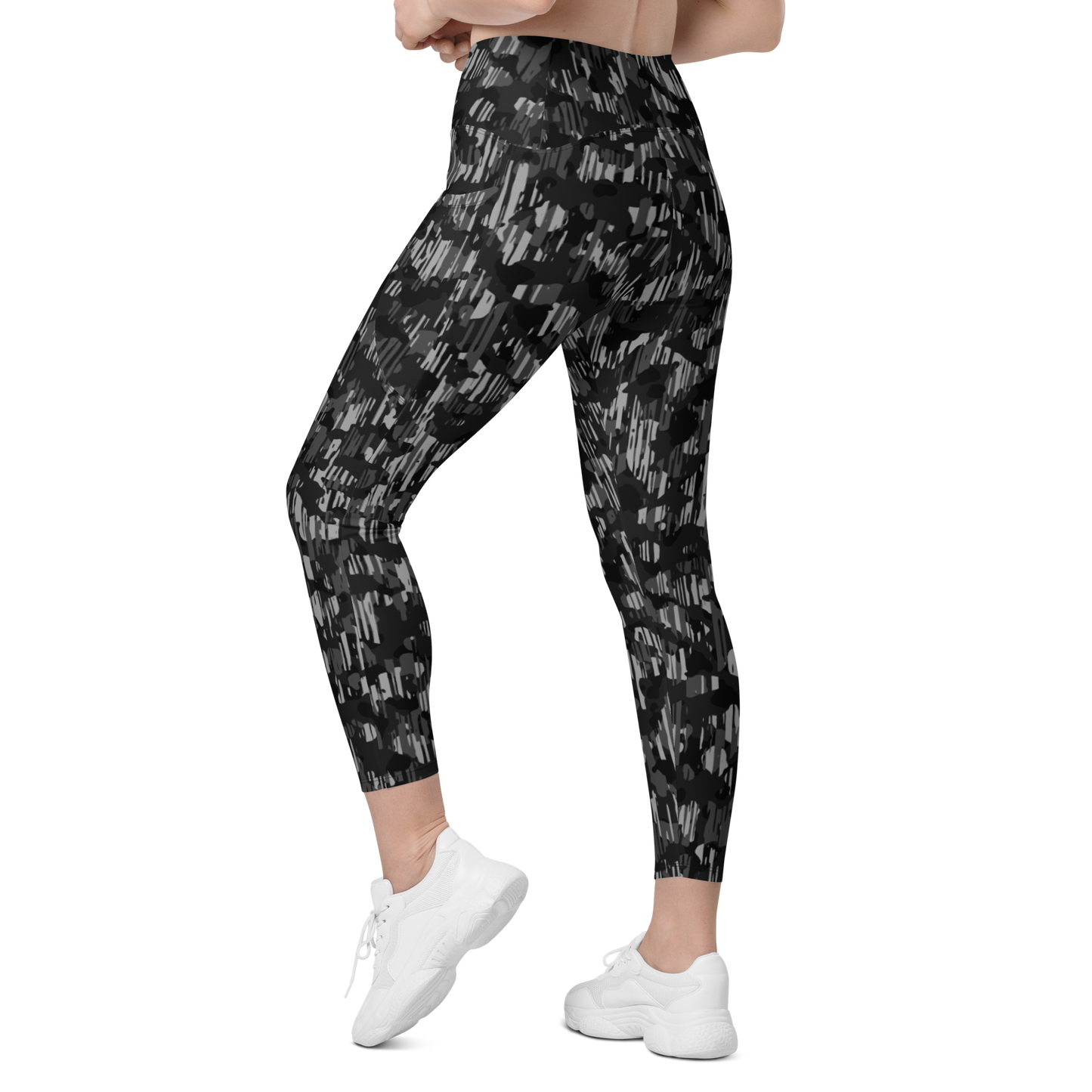 SAVANNAH BLACK #A1 CAMOUFLAGE UTILITY LEGGING