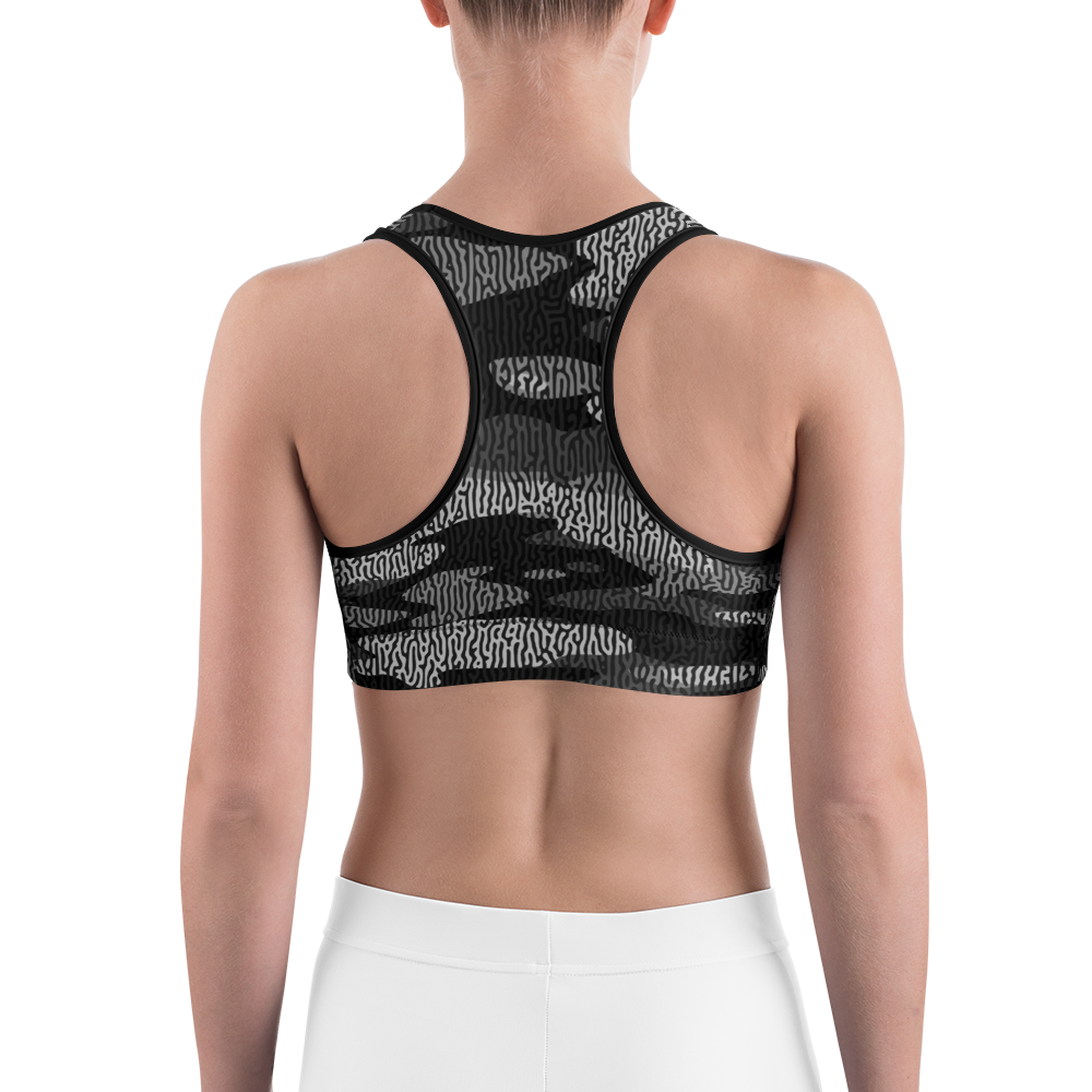 GULF BLACK #C1 CAMOUFLAGE SPORTS BRA