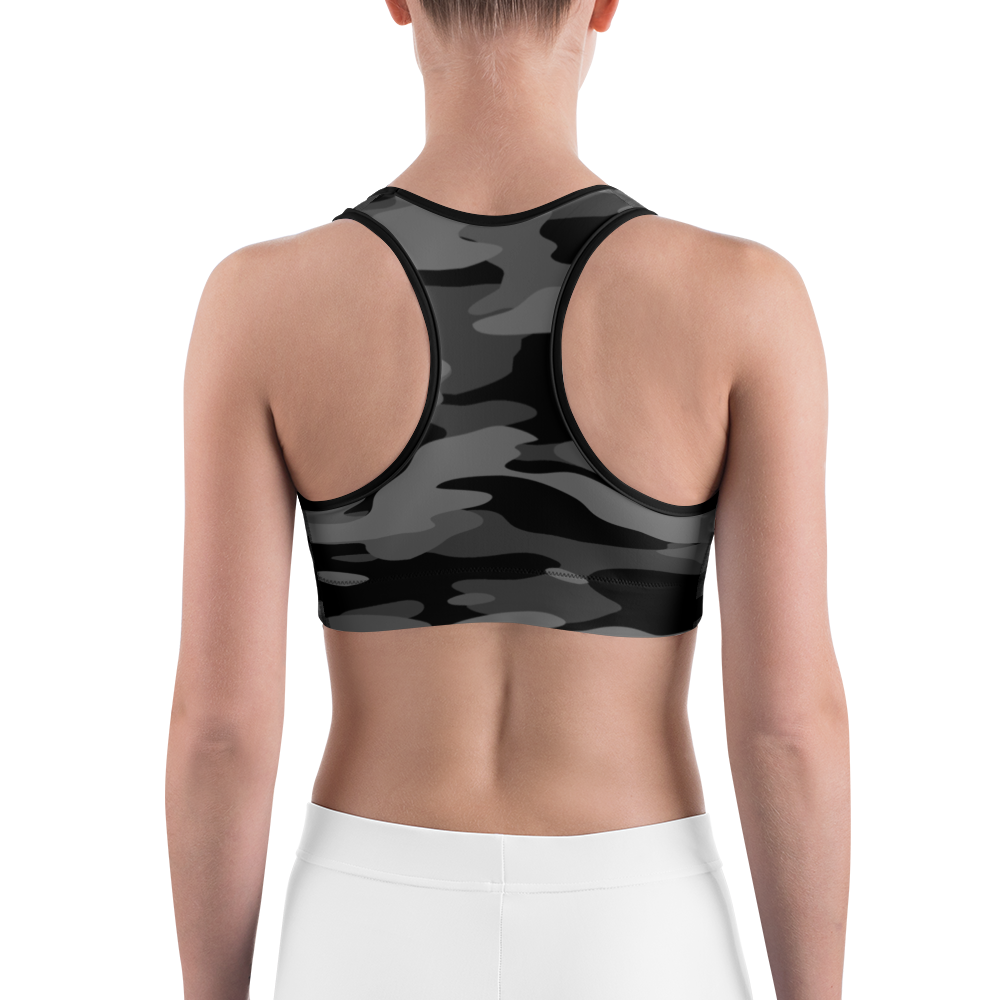 GULF BLACK #A1 CAMOUFLAGE SPORTS BRA