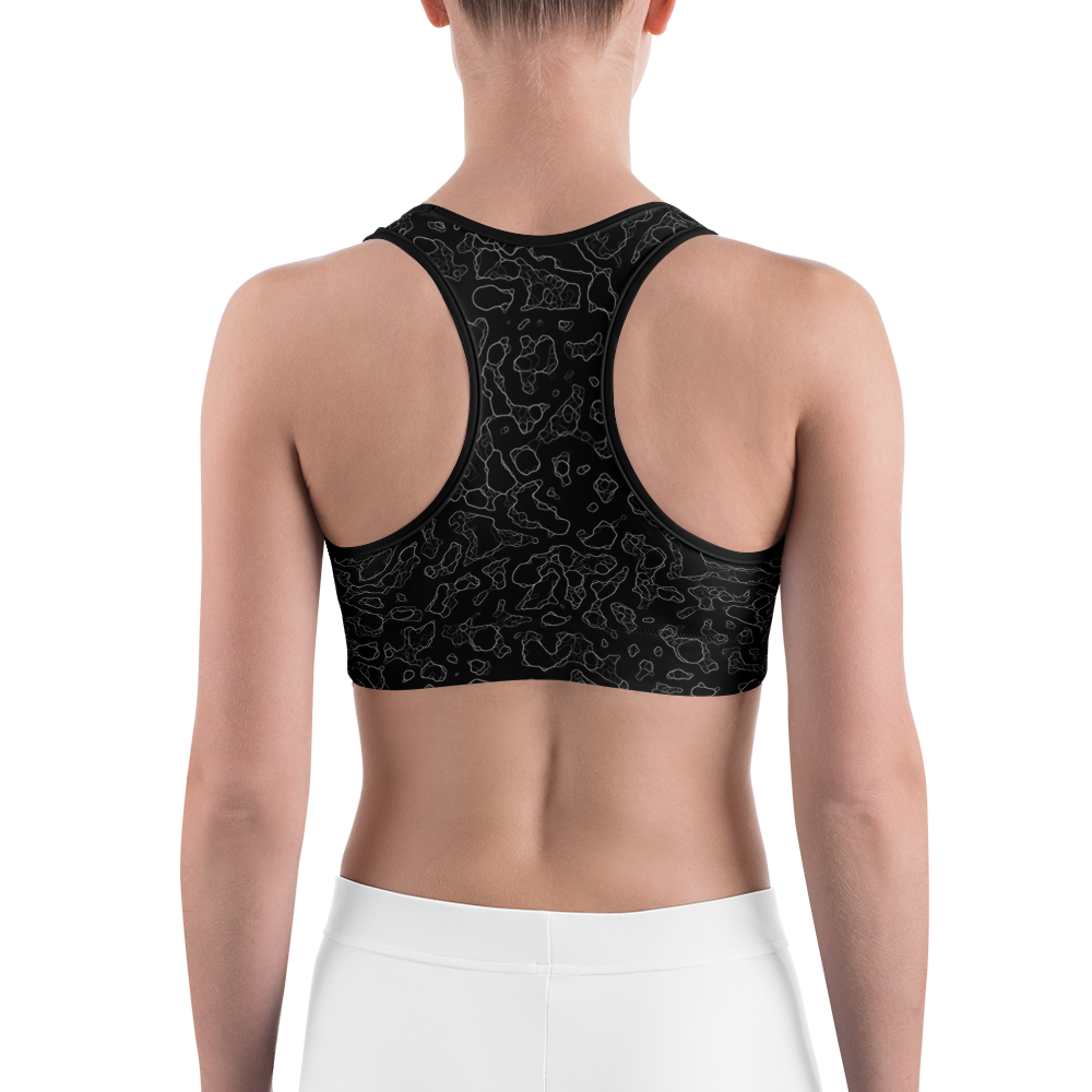 LAVA BLACK #A1 CAMOUFLAGE SPORTS BRA