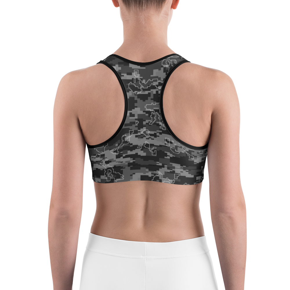 DIGITA BLACK #D1 CAMOUFLAGE SPORTS BRA