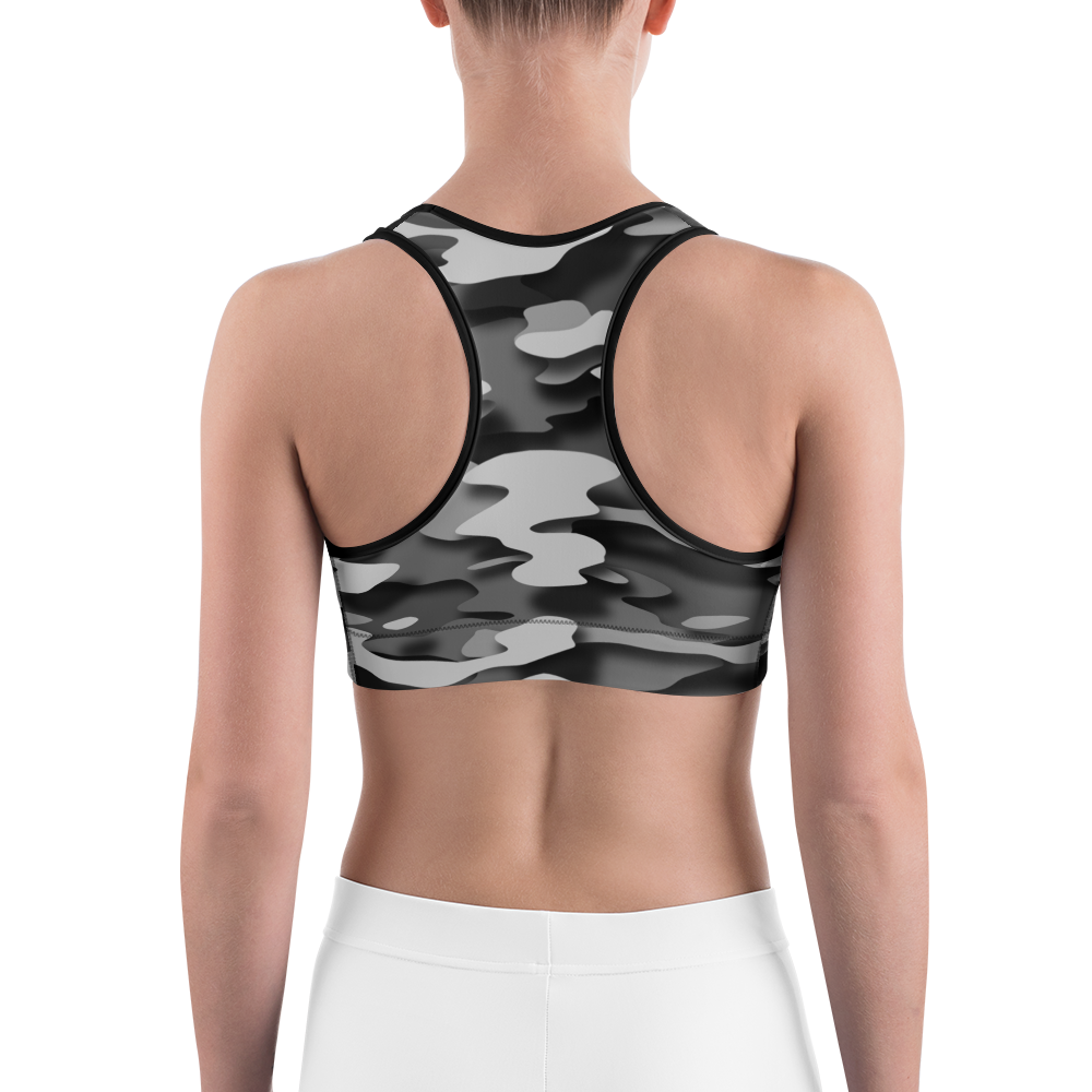 GULF BLACK #D1 CAMOUFLAGE SPORTS BRA