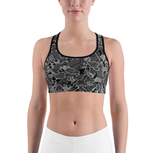 TUNDRA BLACK #A1 CAMOUFLAGE SPORTS BRA