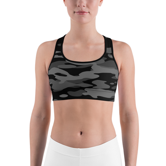 GULF BLACK #A1 CAMOUFLAGE SPORTS BRA