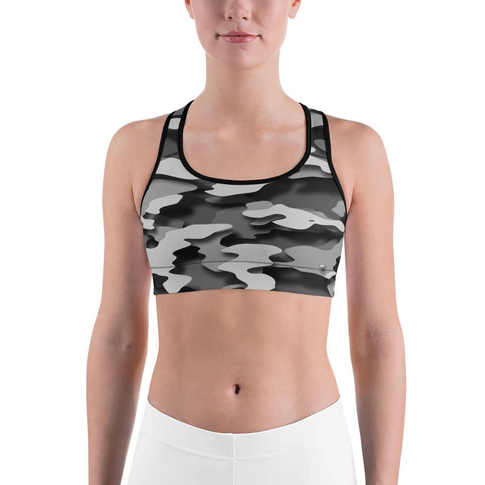 GULF BLACK #D1 CAMOUFLAGE SPORTS BRA