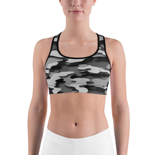 GULF BLACK #D1 CAMOUFLAGE SPORTS BRA