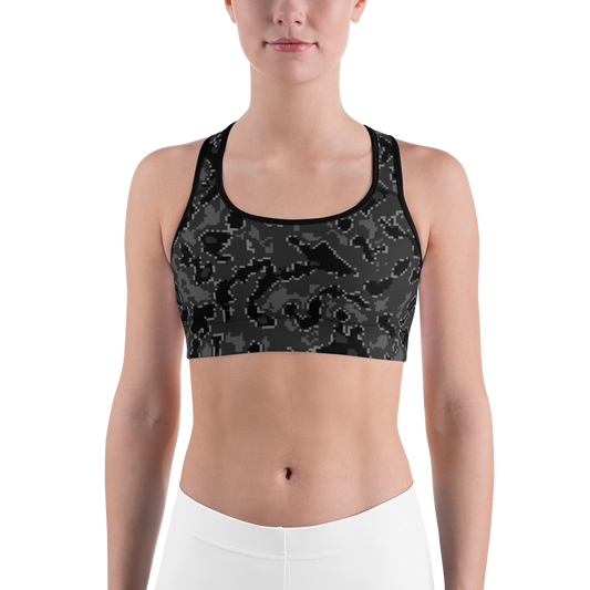 DIGITA BLACK #F1 CAMOUFLAGE SPORTS BRA