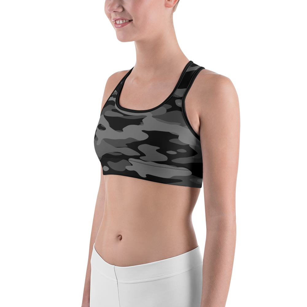 GULF BLACK #A1 CAMOUFLAGE SPORTS BRA