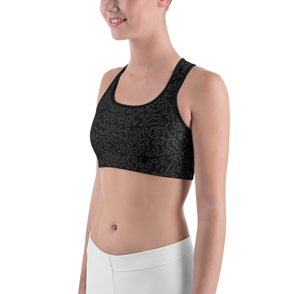 LAVA BLACK #A1 CAMOUFLAGE SPORTS BRA