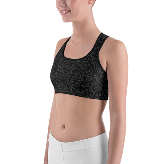 LAVA BLACK #A1 CAMOUFLAGE SPORTS BRA