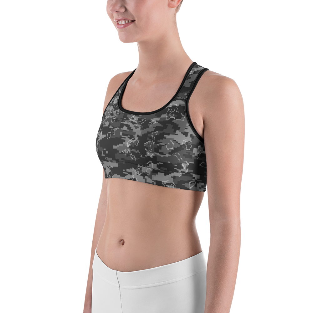 DIGITA BLACK #D1 CAMOUFLAGE SPORTS BRA