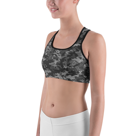 DIGITA BLACK #D1 CAMOUFLAGE SPORTS BRA