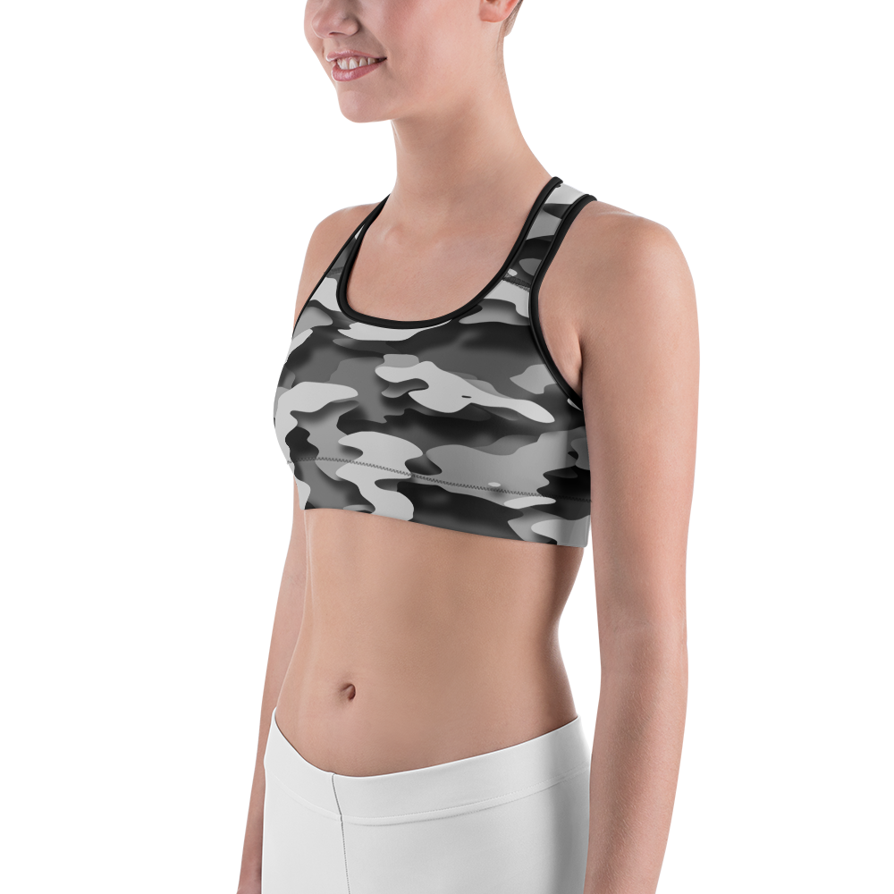 GULF BLACK #D1 CAMOUFLAGE SPORTS BRA