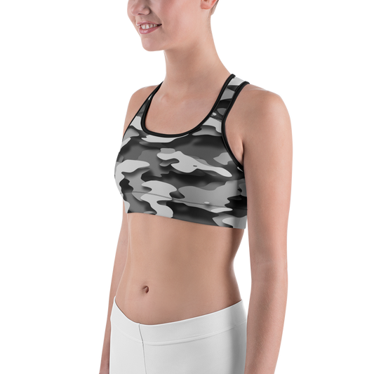 GULF BLACK #D1 CAMOUFLAGE SPORTS BRA