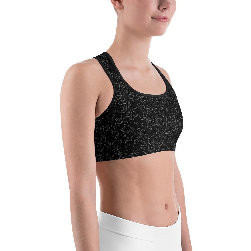 LAVA BLACK #A1 CAMOUFLAGE SPORTS BRA