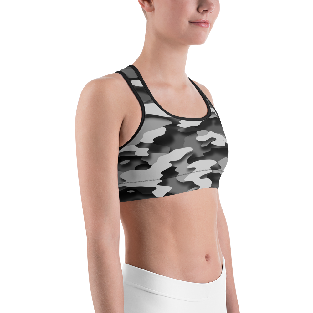 GULF BLACK #D1 CAMOUFLAGE SPORTS BRA