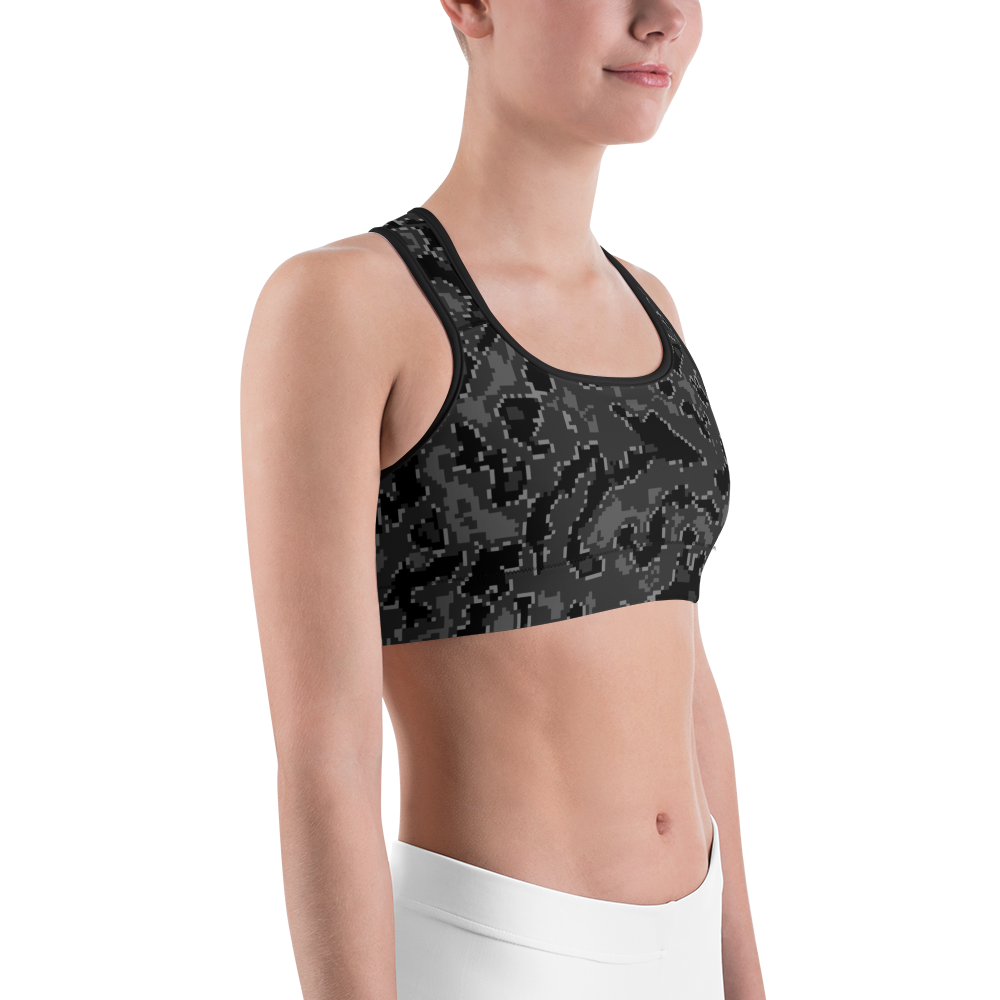 DIGITA BLACK #F1 CAMOUFLAGE SPORTS BRA