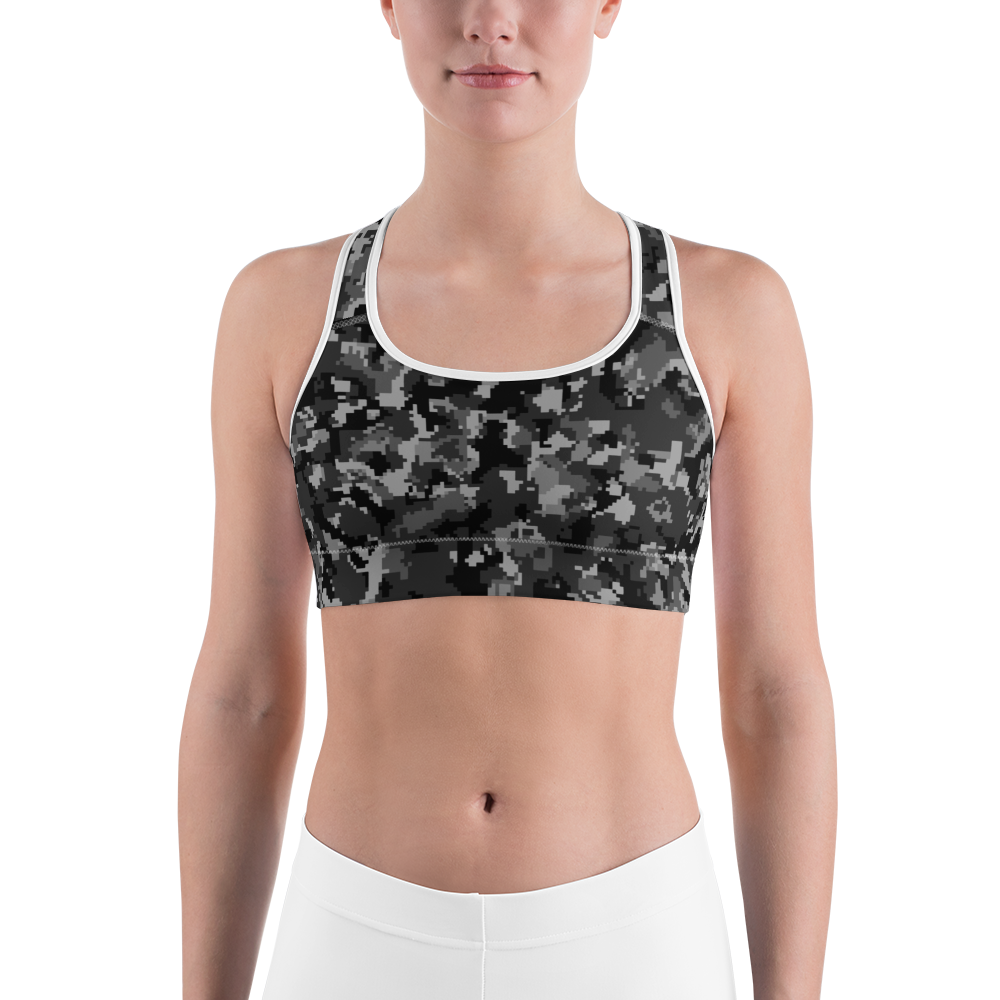 DIGITA BLACK #E1 CAMOUFLAGE SPORTS BRA