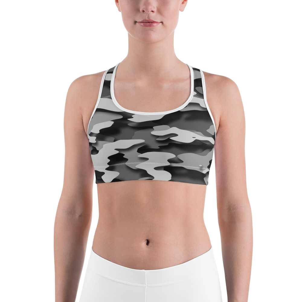 GULF BLACK #D1 CAMOUFLAGE SPORTS BRA