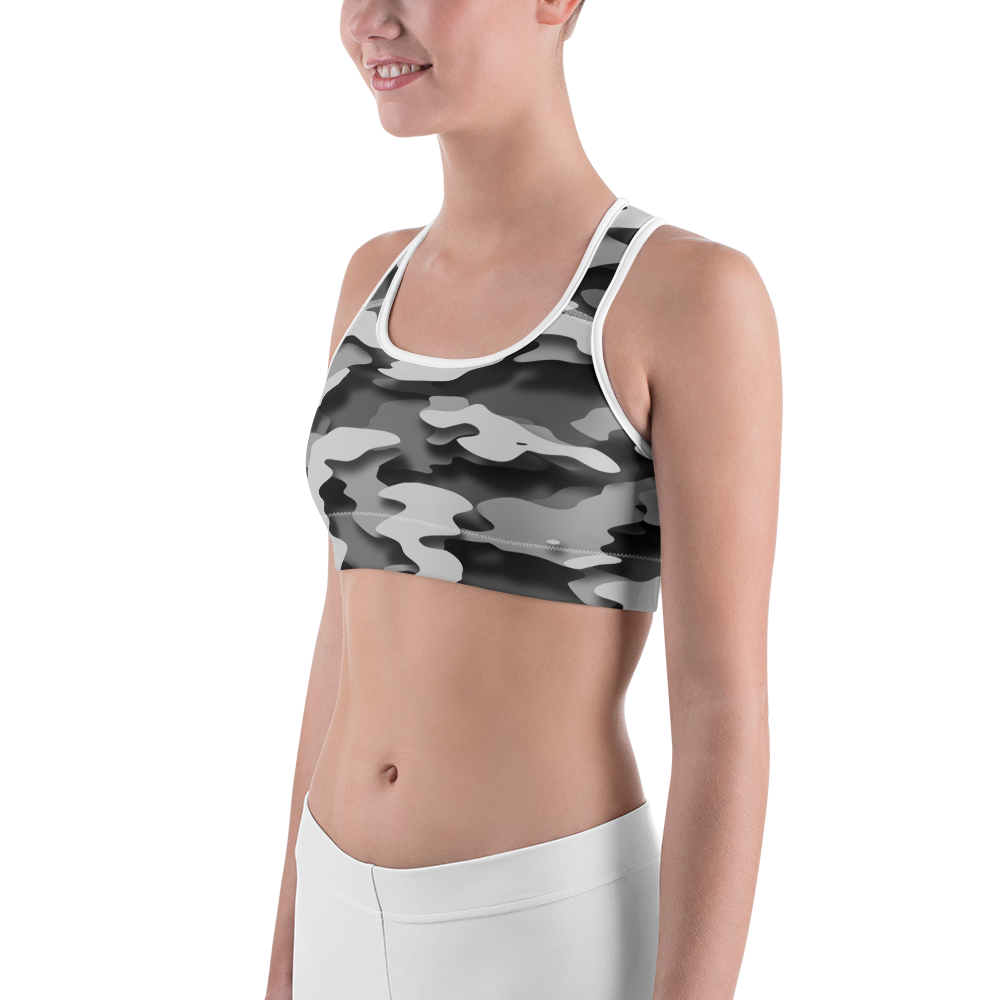 GULF BLACK #D1 CAMOUFLAGE SPORTS BRA