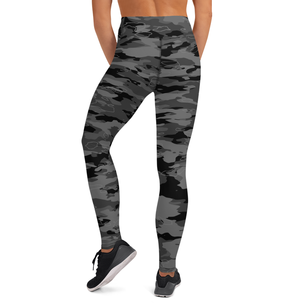 MARSHO BLACK #A1 CAMOUFLAGE YOGA LEGGING