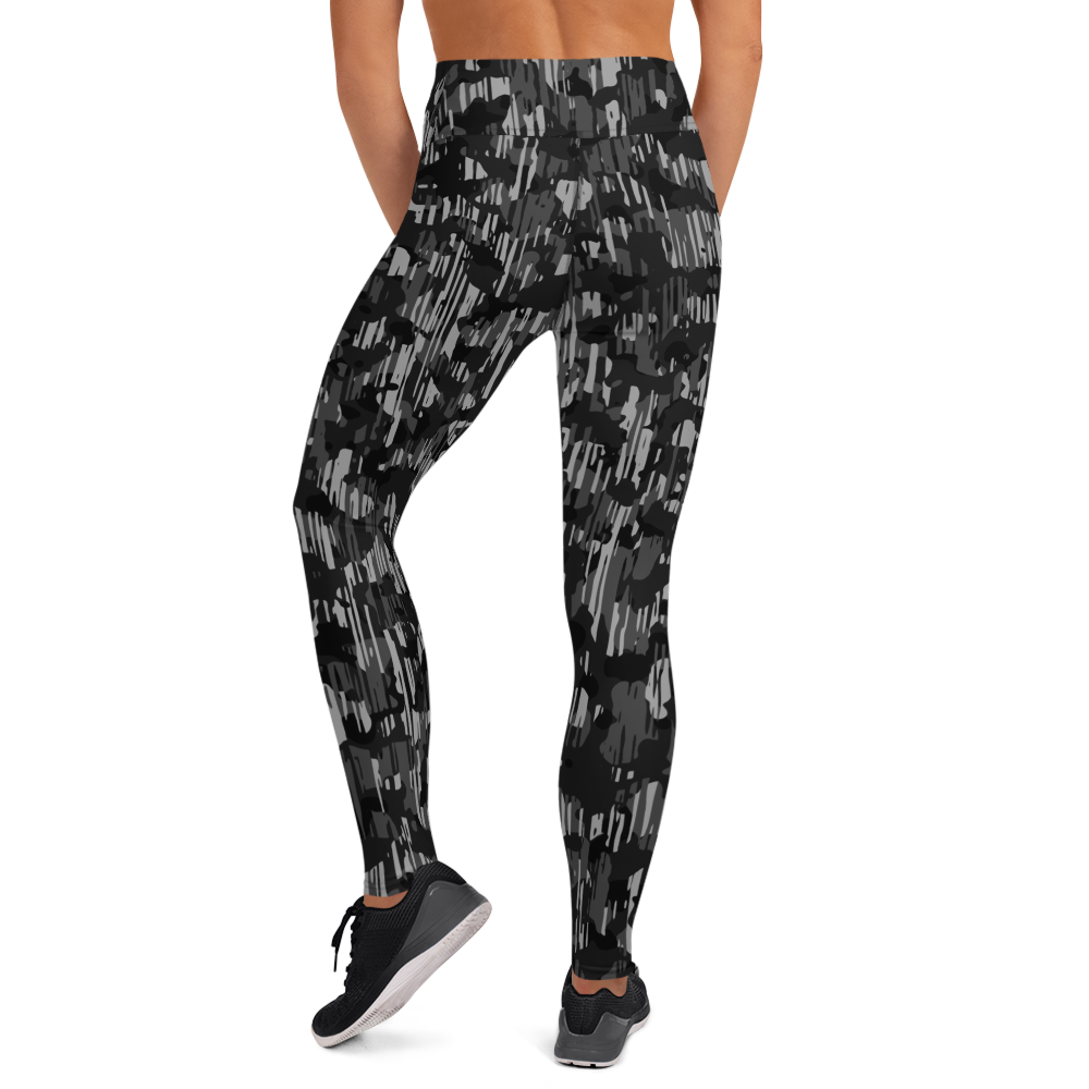 SAVANNAH BLACK #A1 CAMOUFLAGE YOGA LEGGING