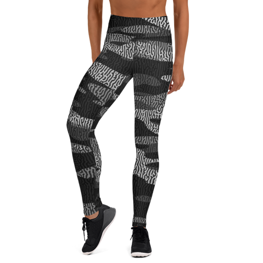 GULF BLACK #C1 CAMOUFLAGE YOGA LEGGING